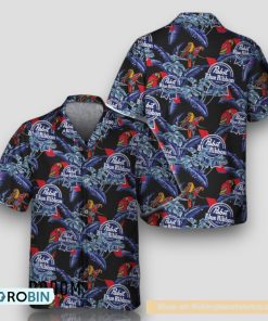 Tropical Parrot Pabst Blue Ribbon Hawaiian Shirt Tropical Parrot Pabst Blue Ribbon Hawaiian Shirt