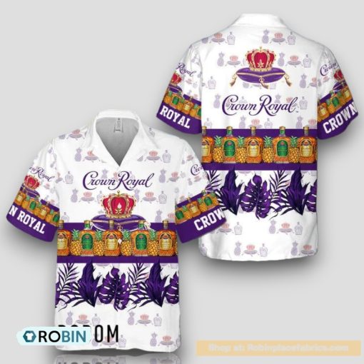 Tropical Pineapple Crown Royal Hawaiian Shirt