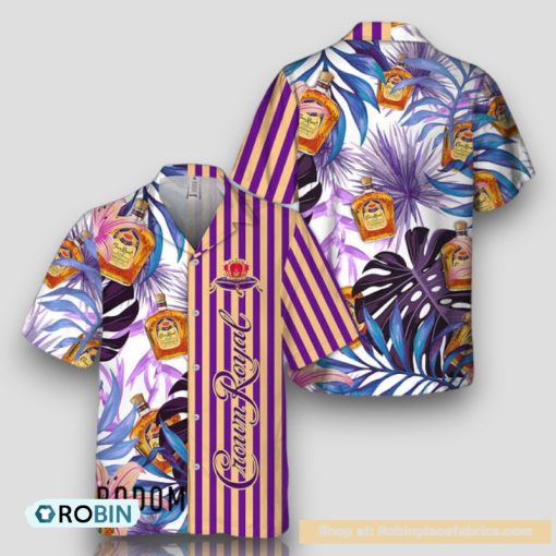 Tropical Plant Leaf Crown Royal Hawaiian Shirt
