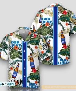 Tropical Summer Flowers Bud Light Beer Hawaiian Shirt