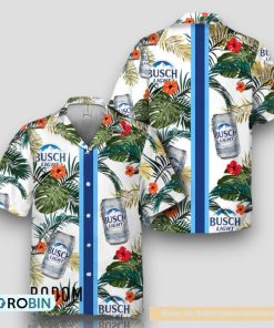 Tropical Summer Flowers Busch Light Hawaiian Shirt