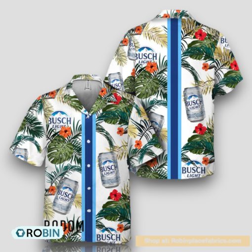 Tropical Summer Flowers Busch Light Hawaiian Shirt