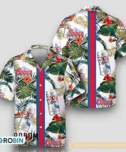 Tropical Summer Flowers Coors Light Hawaiian Shirt