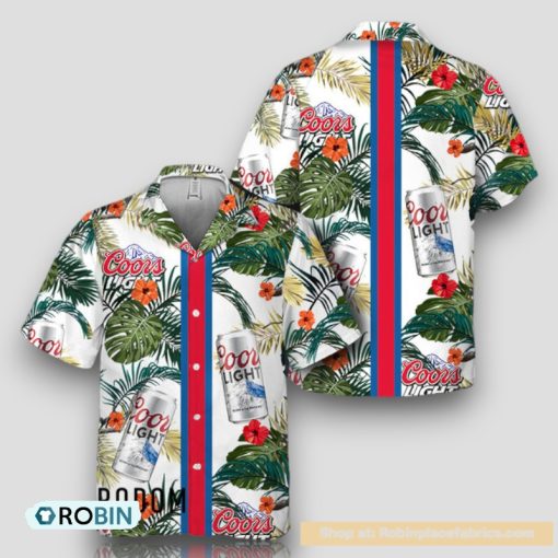 Tropical Summer Flowers Coors Light Hawaiian Shirt