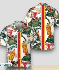 Tropical Summer Flowers Fireball Whisky Hawaiian Shirt