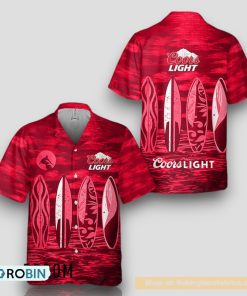 Tropical Surfboard Coors Light Hawaiian Shirt Tropical Surfboard Coors Light Hawaiian Shirt