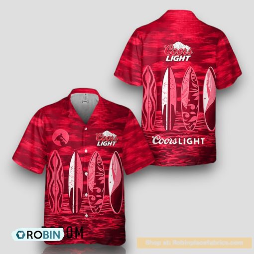 Tropical Surfboard Coors Light Hawaiian Shirt