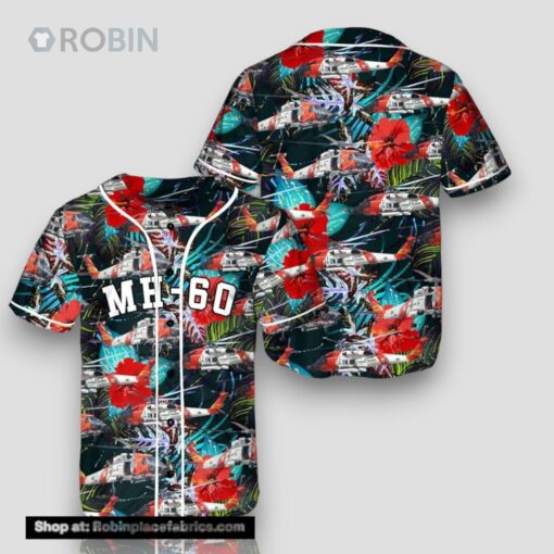 U.S Coast Guard Sikorsky MH 60 Jayhawk Baseball Jersey