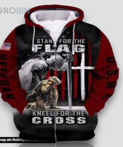 U.S Marine Corps Stand For The Flag 3D All Print Hoodie, Zip  Up Hoodie