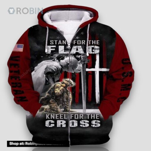 U.S Marine Corps Stand For The Flag 3D All Print Hoodie, Zip  Up Hoodie