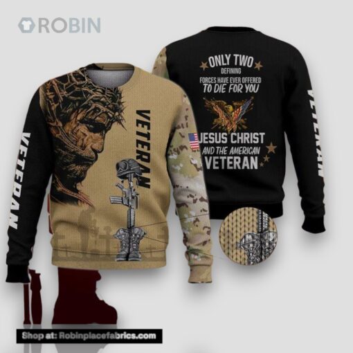 U.S Veteran Ugly Christmas Sweater For Men and Women