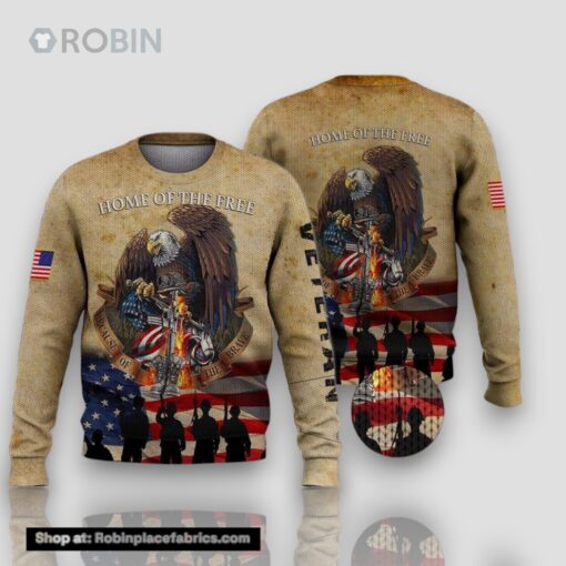 U.S Veteran Ugly Christmas Sweater For Men and Women Adult