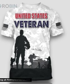 United State Veteran All Over Print 3D T Shirt For Military