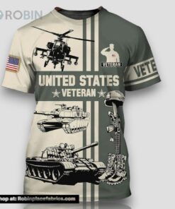 United States Veteran All Over Print 3D T Shirt For Military