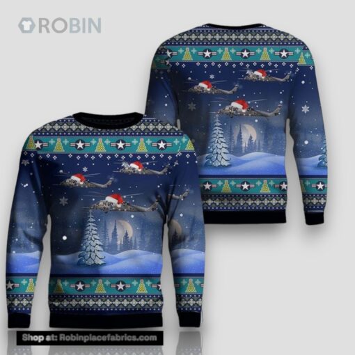 US Air Force (USAF) Sikorsky HH 60G Pave Hawk Christmas AOP Sweater