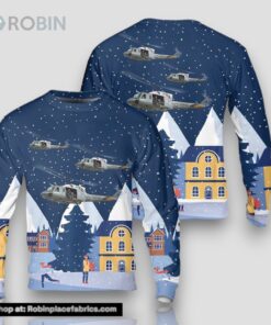 US Air Force Bell UH 1N Twin Huey 3D Sweater