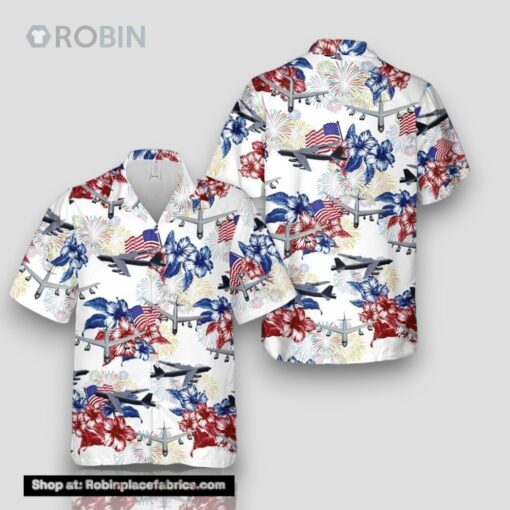 Us Air Force Boeing B 52 Stratofortress 4th Of July Hawaiian Shirt