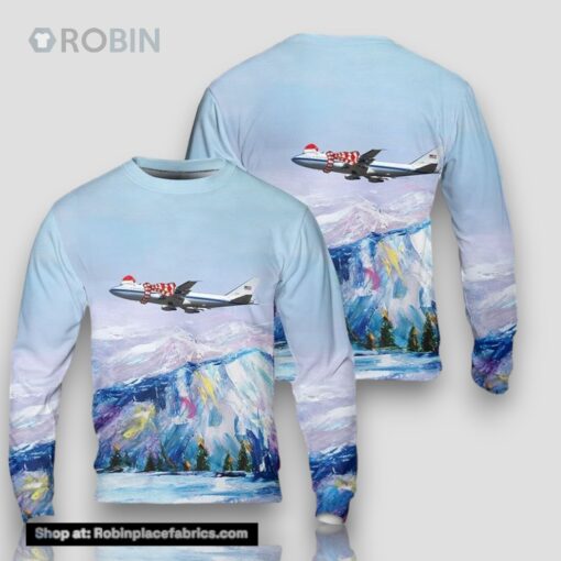 US Air Force Boeing E 4B Nightwatch Christmas AOP Sweater