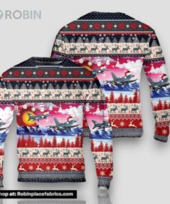 US Air Force Colorado Air National Guard 140th Wing F 16 Falcon Christmas Sweater 3D