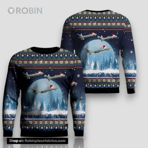 US Air Force General Atomics MQ 9 Reaper Christmas AOP Sweater