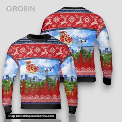 US Air Force Hanoi Taxi (Lockheed C 141 Starlifter) Christmas AOP Sweater