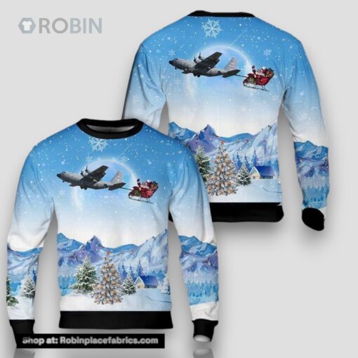 US Air Force Lockheed C 130H Hercules Christmas AOP Ugly Sweater