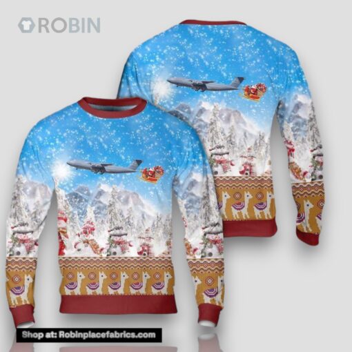 US Air Force Lockheed C 5 Galaxy Christmas AOP Sweater