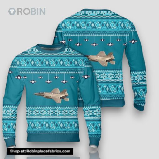 US Air Force Lockheed Martin F 35 Lightning II Christmas AOP Swe