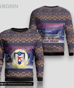 US Air Force Massachusetts Air National Guard 104th Fighter Wing Eagle Christmas Sweater 3D