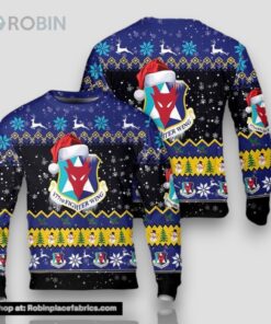 US Air Force New Jersey Air National Guard, 177th Fighter Wing Christmas Sweater 3D