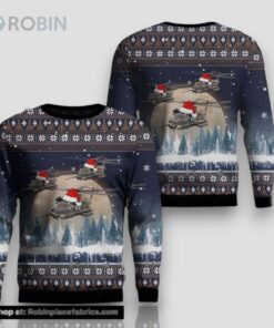 US Air Force Sikorsky MH 53 Christmas AOP Sweater