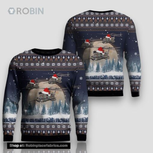 US Air Force Sikorsky MH 53 Christmas AOP Sweater