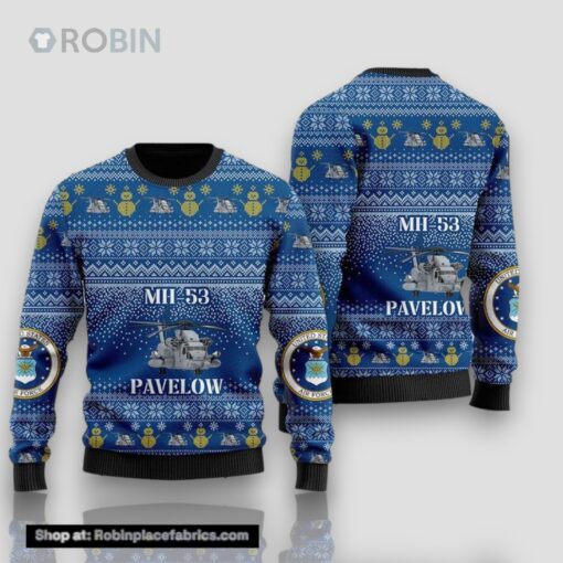 US Air Force Sikorsky MH 53 Pave Low Christmas Sweater 3D