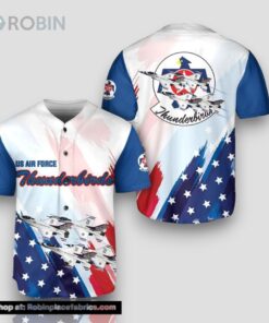 US Air Force Thunderbirds, Red White And Blue Baseball Jersey