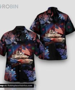 Us Army Abrams M1a2 Sepv3 Tank 4th Of July Hawaiian Shirt