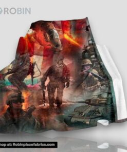 Us Army American Veteran Fleece Throw Blanket
