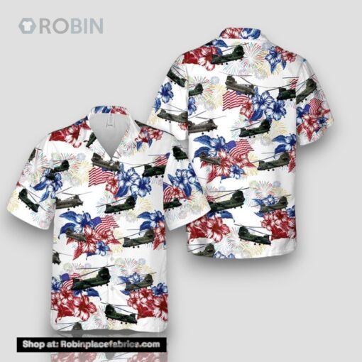 Us Army Boeing Ch 47 Chinook 4th Of July Hawaiian Shirt_9677