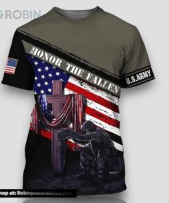 Us Army Honor The Fallen Vateran All Over Print 3D T Shirt For Military