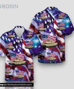 Us Army M1 Abrams 4th Of July Hawaiian Shirt