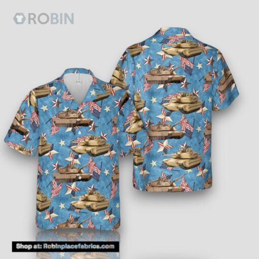 Us Army M1 Abrams Tank 4th Of July Hawaiian Shirt