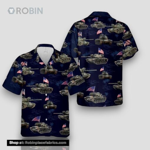 Us Army M60a1 Tank July 4th Hawaiian Shirt