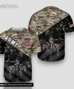 US Army Paratroopers With The 82nd Airborne Division Baseball Jersey US Army Paratroopers With The 82nd Airborne Division Baseball Jersey