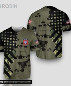 US Army Paratroopers With The 82nd Airborne Division Parachute Baseball Jerseys