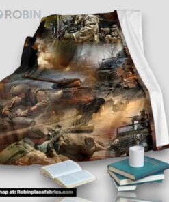 Us Army Soldier Fleece Throw Blanket