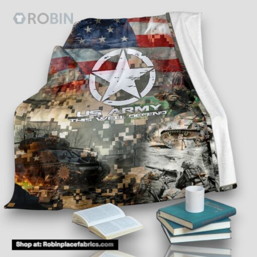 Us Army This We’ll Defend Fleece Throw Blanket