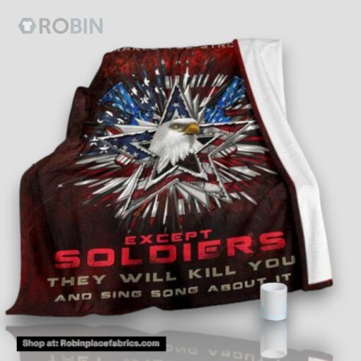 Us Army You Makes You Stronger Fleece Throw Blanket