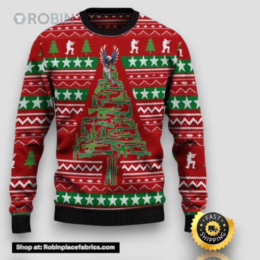 US Military US Soilder US Veteran Veterans Day Gift For Father Dad Christmas Sweater