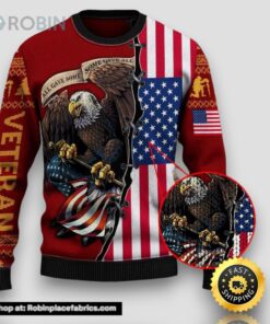 US Military US Soilder US Veteran Veterans Day Gift For Father Dad Christmas Ugly Sweater