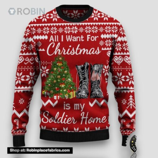 US Military US Soilder US Veteran Veterans Day Gift For Father Dad Christmas Wool Ugly