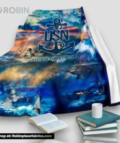 Us Navy A Global Force For Good Fleece Throw Blanket